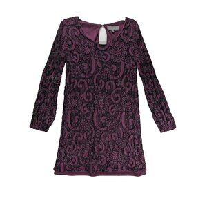 Anthropologie Sunday in Brooklyn Scoop Neck Purple Lace Shift Dress Womens Med